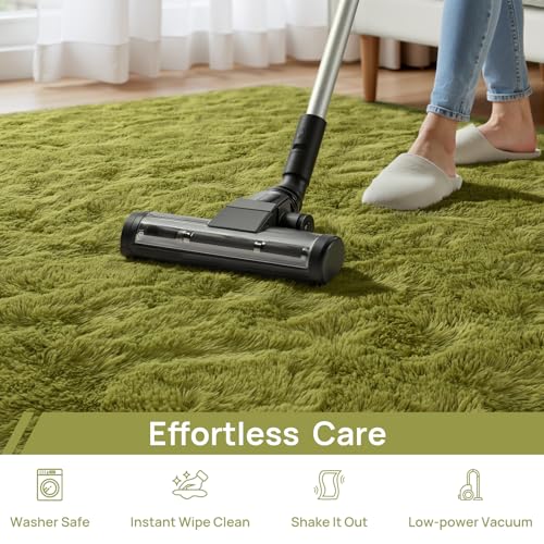 Large Shag Area Rugs 6 x 9 (Grass Green / 6' x 9' (Rectangular))