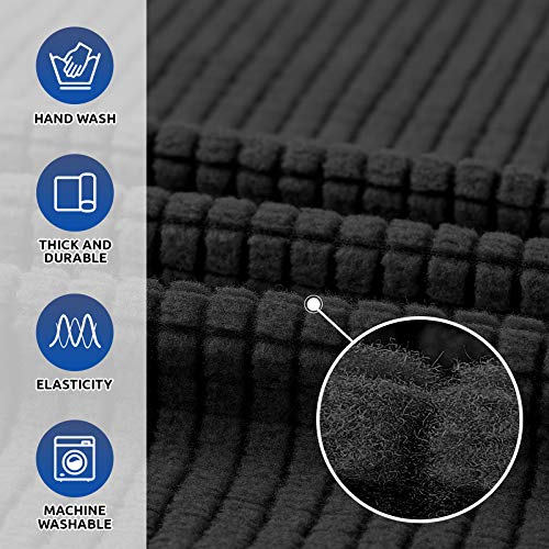 Stretch Oversized Couch Covers for Sofa Slipcover (Black / X-Large)