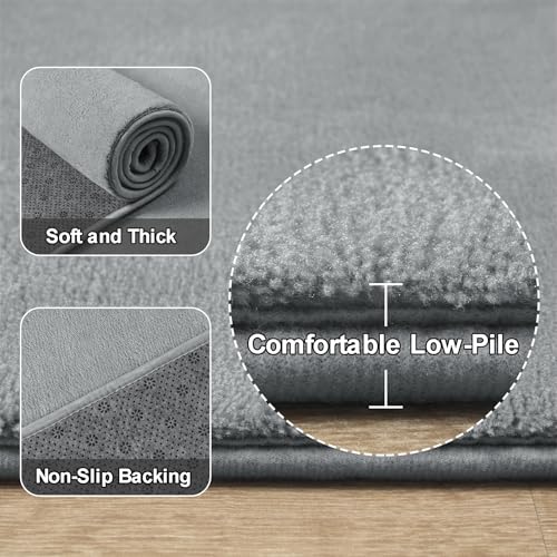 Large Area Rugs for Bedroom Living Room (8' x 10' (Rectangular) / Grey)