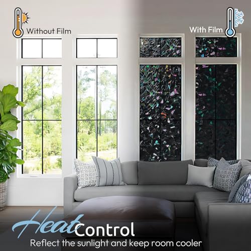 Rainbow Window Privacy Film (23.6" x 78.5" / Black)