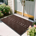 Welcome Mat Outdoor Indoor (60x36 Inch / Brown)