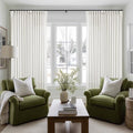 Beige White Pinch Pleated Extra Wide Curtain Panels 96 Inches Long 100 Wide (Beige White / 100"W x 96"L (Pack of 1))
