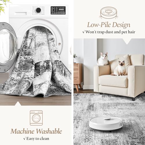 5x7 Area Rugs for Living Room (Grey / 5' x 7' (Rectangular))