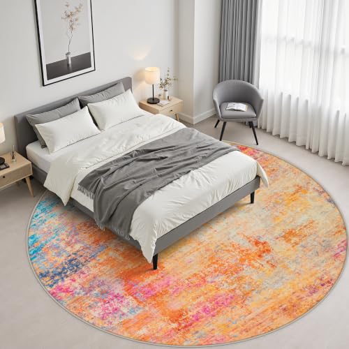 Round Area Rug Living Room (Galaxy Haze / 5' (Round))