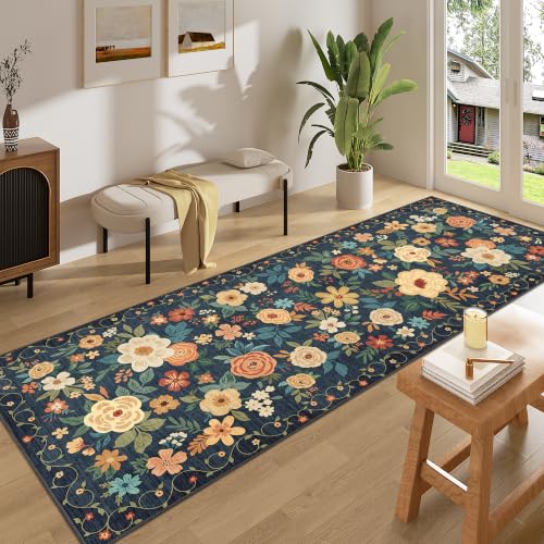 3x8 Kitchen Runner Rug (Navy Blue / 3' x 8' (Rectangular))