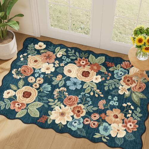 2x3 Rug for Entryway (Prussian Blue (Big) / 2' x 3' (Rectangular))