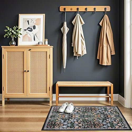 2x3 Small Entryway Rug (Dark Black / 2' x 3' (Rectangular))
