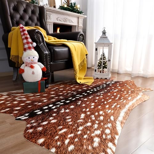 Premium Deer Print Rug (6'3" x 7' (Irregular) / Classic Deer)