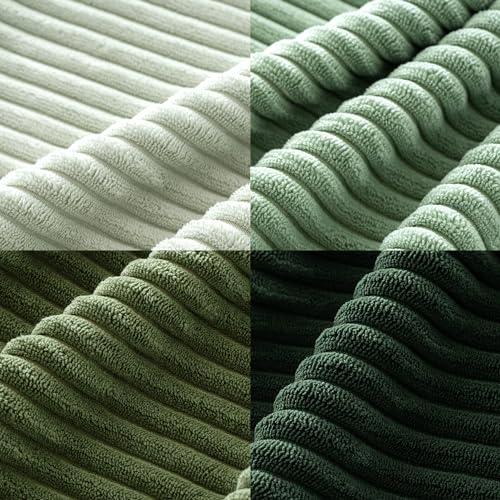Soft Corduroy Decorative Throw Pillow Covers Forest Green 16x16 (16" x 16" (Pack of 4) / Forest Green)