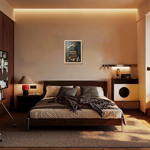 Moody Dark Academia Floral Wall Art (flower book / 10"L x 8"W)
