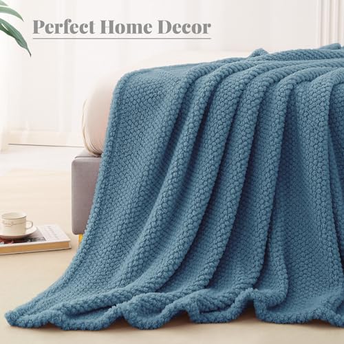 Soft Fleece King Size Bed Blanket (Slate Blue / King(90x104 In))