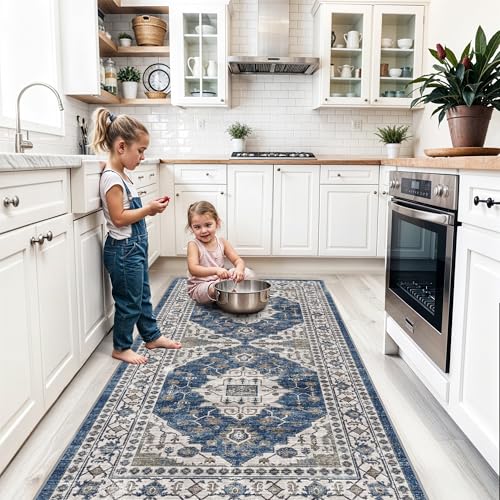 Washable 4x8 Hallway Runner Rug (4' x 8' (Rectangular) / Blue)