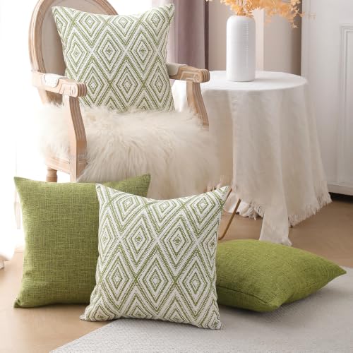 Throw Pillow Covers 20x20 (Green / 20" x 20" (Pack of 4))