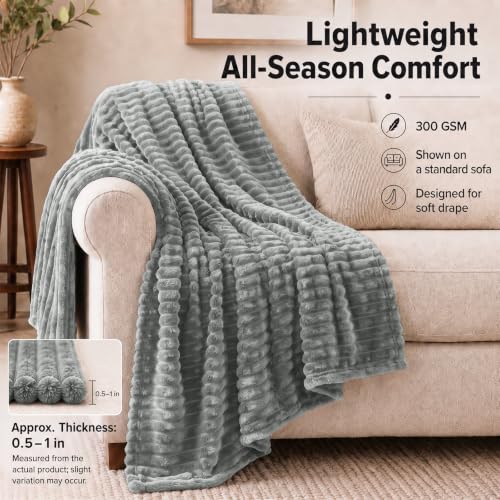 Grey King Size Blanket for Bed (Grey / King (108" x 90"))