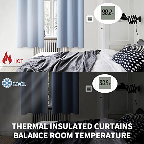 Blackout Curtains for Living Room (Spa Blue / 42"W x 72"L (Pack of 2))