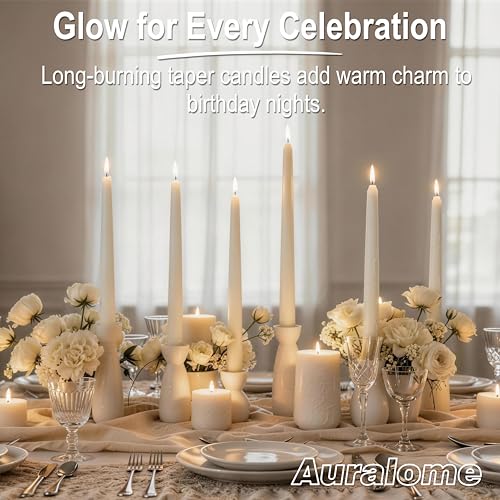 10 Inch Ivory Taper Candles (48-Ivory / 48Pcs)