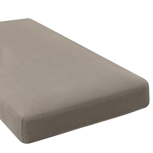 Super Stretch Individual Chaise Cover Sectional Couch Covers for L Shaped Sofa Both Left (Taupe / Chaise Cover)