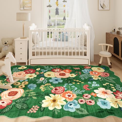 5x7 Area Rugs for Bedroom (Dark Green (Big) / 5' x 7' (Rectangular))