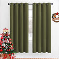 Blackout Curtains for Girls Room (Olive / 52"W x 72"L (Pack of 2))