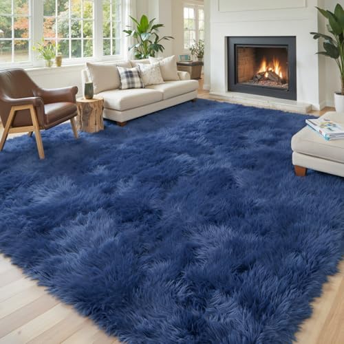 Area Rugs 9x12 Living Room (Royal Blue / 9' x 12' (Rectangular))