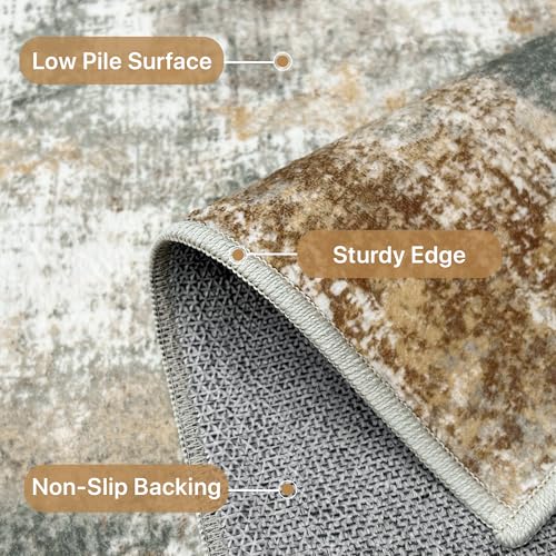 5x7 Area Rug for Bedroom (Orange Green / 5' x 7' (Rectangular))