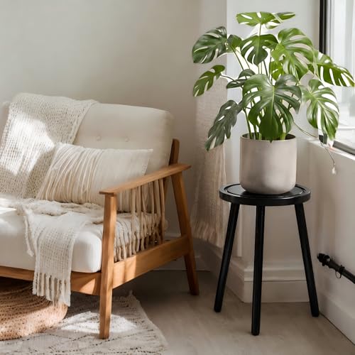 Wood Plant Stands Indoor (Black / 1 Pack)