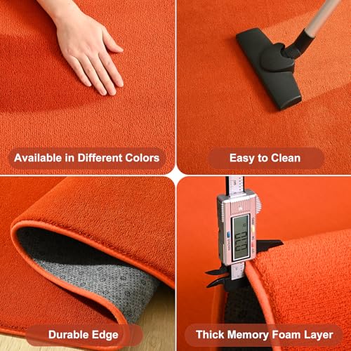Modern Area Rug for Bedroom Living Room (5' x 8' (Rectangular) / Orange)