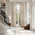 Eggshell Beige Linen Curtains for Living Room 126 Inches Long Light Filtering Semi Sheer Curtain Back Tab Rustic Farmhouse Decor Drapes Floor to Ceiling High Window for Bedroom 52x126 (52"W x 126"L (Pack of 2) / Eggshell Beige)