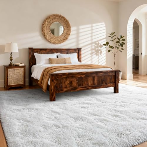 9x12 Ft Extra Large Shag Rugs for Living Room (Ef White / 9' X 12' (Rectangular))