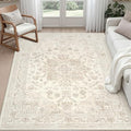 5x7 Area Rugs Living Room (Beige White / 5' x 7' (Rectangular))