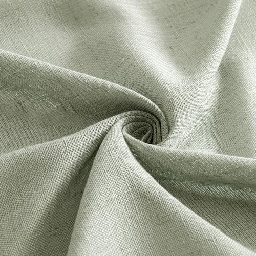 Sage Linen Curtains 52x96 Inch Long for Bedroom Living Room Green (52"W x 96"L (Pack of 2) / Sage)