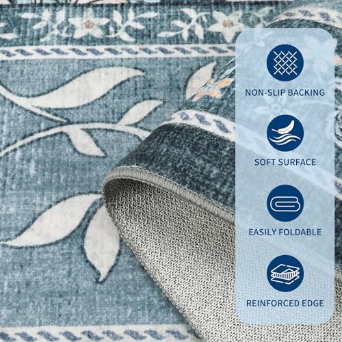 Provence 5x7 Area Rugs (Oriental Misty Blue / 5' x 7' (Rectangular))