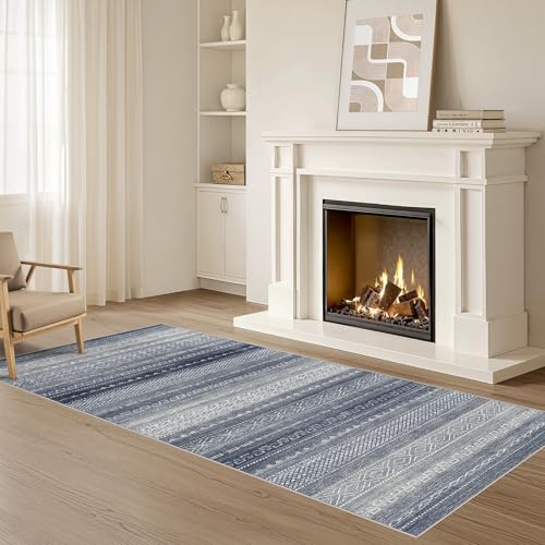 Area Rug Living Room Rugs (Denim Blue / 3' X 8' (Runner))