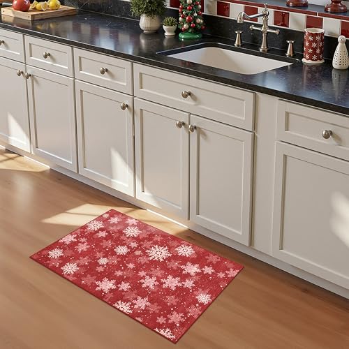 2x3 Christmas Doormat for Entryway (Red/White / 2' x 3' (Rectangular))