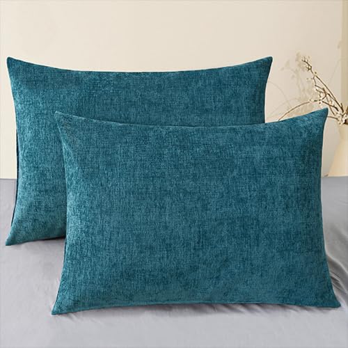 Decorative Standard Throw Pillow Covers 26 X 20 Inches Ocean Blue (26" x 20" (Pack of 2) / Ocean Blue)