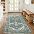 Amada 2x6 Washable Runner Rug for Kitchen and Entryway (2' x 6' (Runner) / Dark/Green)