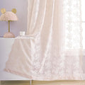 Vintage Lace Curtains 84 Inches Long (Dusty Pink / 52"W x 84"L (Pack of 2))