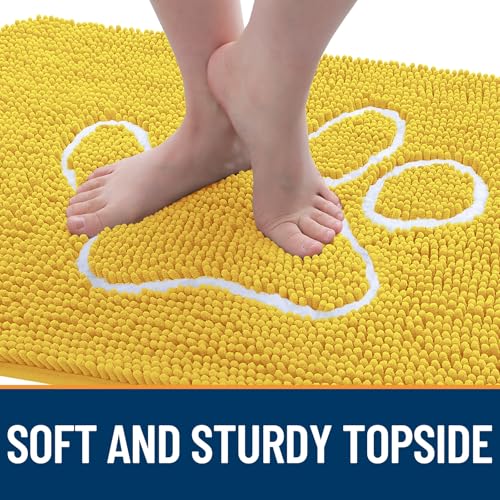 Dog Door Mat for Muddy Paws 48x30 (Yellow / 48" X 30")