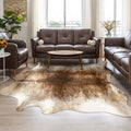 Western Faux Cowhide Rug (7' x 6'3" (7×6.2 ft) / Brown)