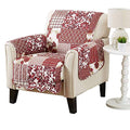 Reversible Patchwork Chair Cover (Chair / Patchwork - Burgundy)