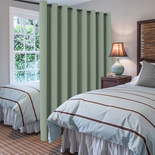 Blackout Patio Curtains 100 x 84 Inches for Sliding Door Extral Wide Blackout Curtain Panels Thermal Insulated Room Divider (100"W x 84"L (Pack of 1) / Cyan)