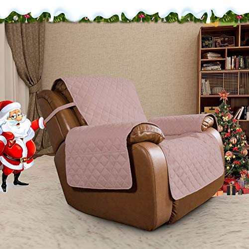 Reversible Couch Cover (Pink/Beige / Large Recliner)