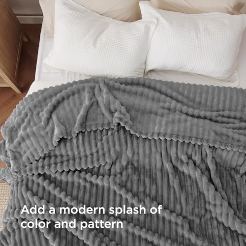 Soft Queen Size Blanket for Bed Frost Gray 90"x90" (Frost Gray / Queen)