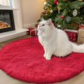 Red Round Rugs for Bedroom (3 Ft Round / Red)