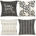 Pillow Covers 20x20 Set of 4 (Rustic Gray / 20" x 20" (Pack of 4))