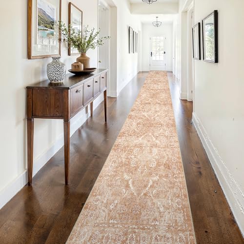 2'6"x16 Washable Long Runner Rug (Brick / 2'6" x 16' (Runner))