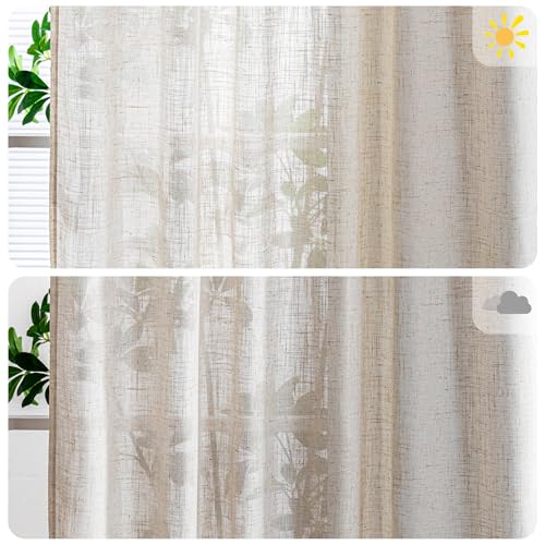 Living Room Curtains for Windows (100"W x 90"L (Pack of 1) / Linen)