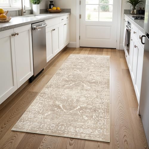 3x8 Washable Runner Rug (Natural Beige / 3x8)