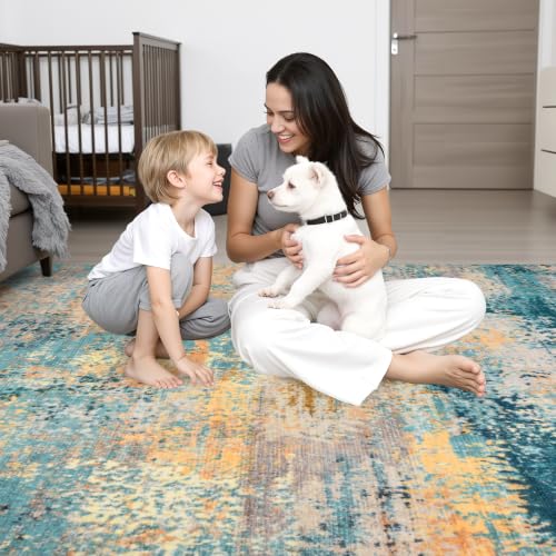 5x7 Area Rug Living Room (Rosy Haze / 5' x 7' (Rectangular))