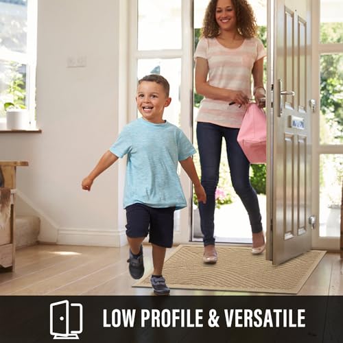 Sturdy Front Door Mat (Beige / 2'8" x 3'11" (Rectangular))